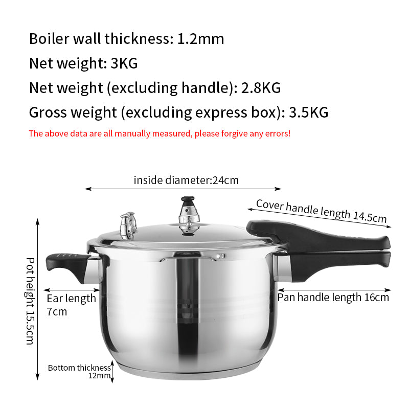 Plimist Stainless Steel 6 Litre Pressure Cooker